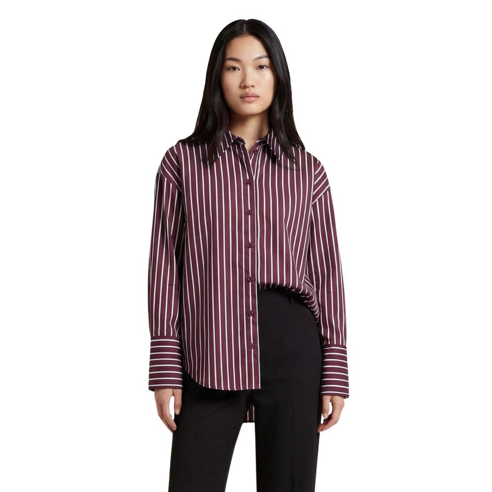 Jacqueline De Yong Bordeaux Cotton Blouse