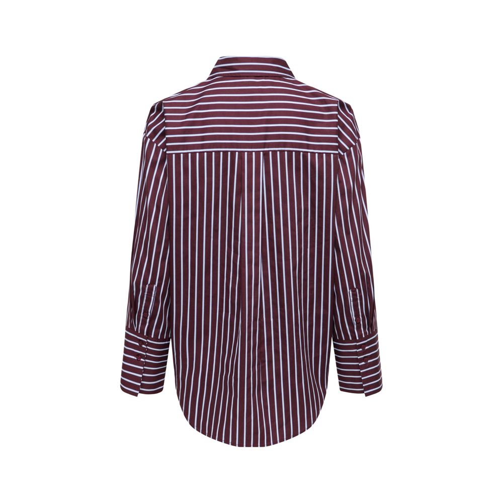 Jacqueline De Yong Bordeaux Cotton Blouse