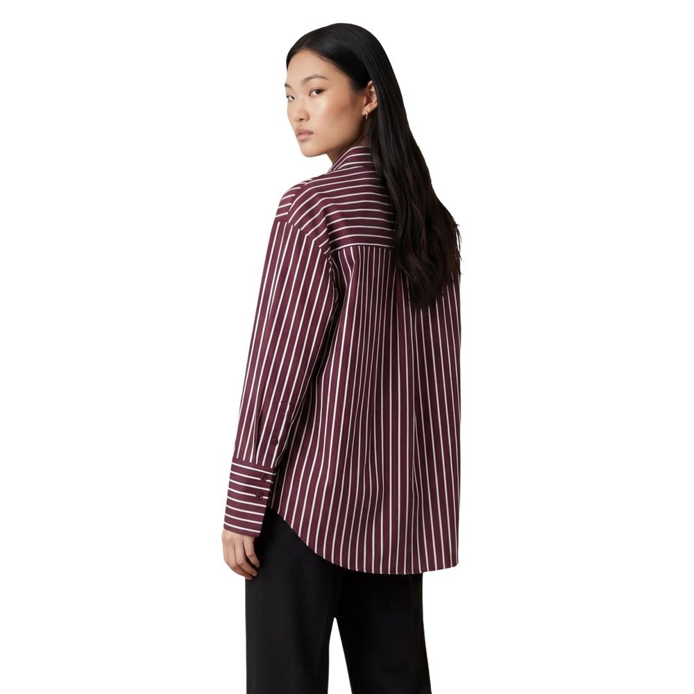Jacqueline De Yong Bordeaux Cotton Blouse