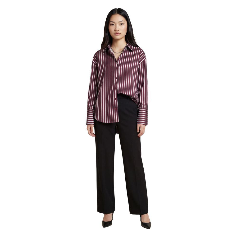 Jacqueline De Yong Bordeaux Cotton Blouse