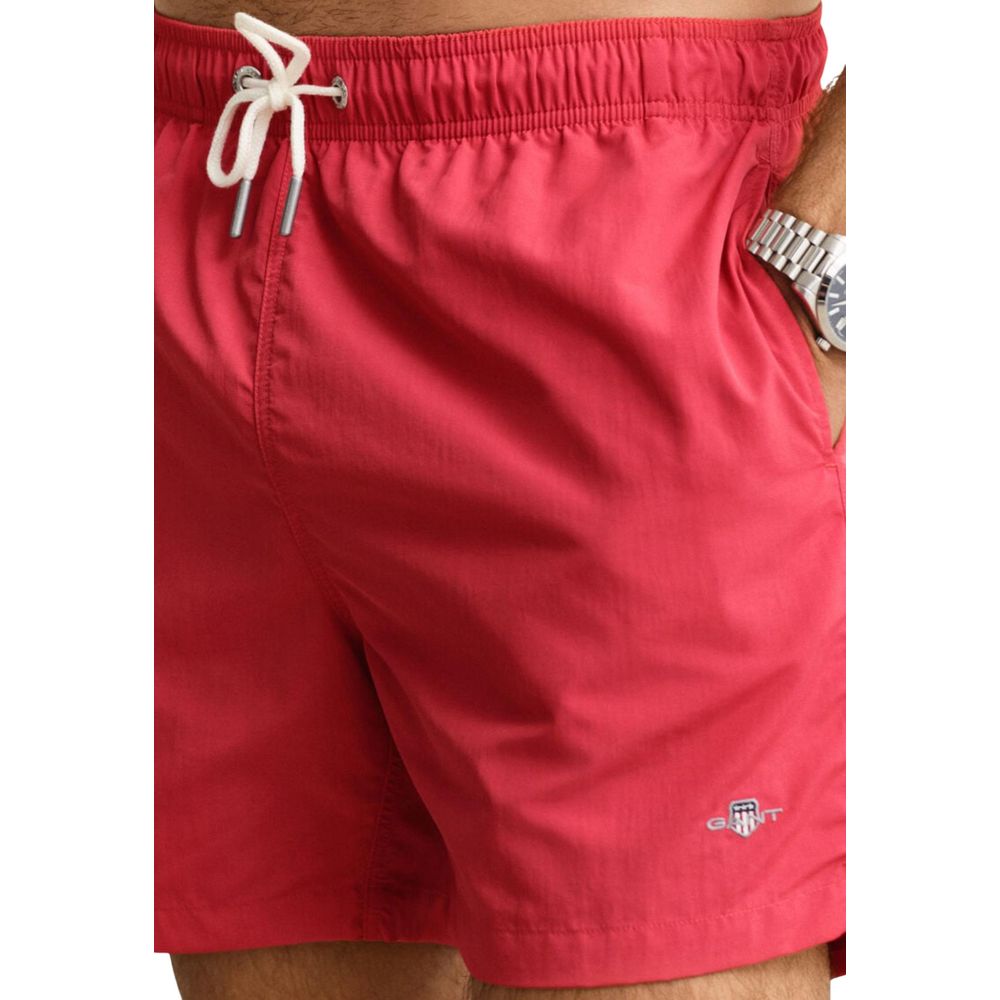 Gant Red Recycled Polyamide Swim Shorts