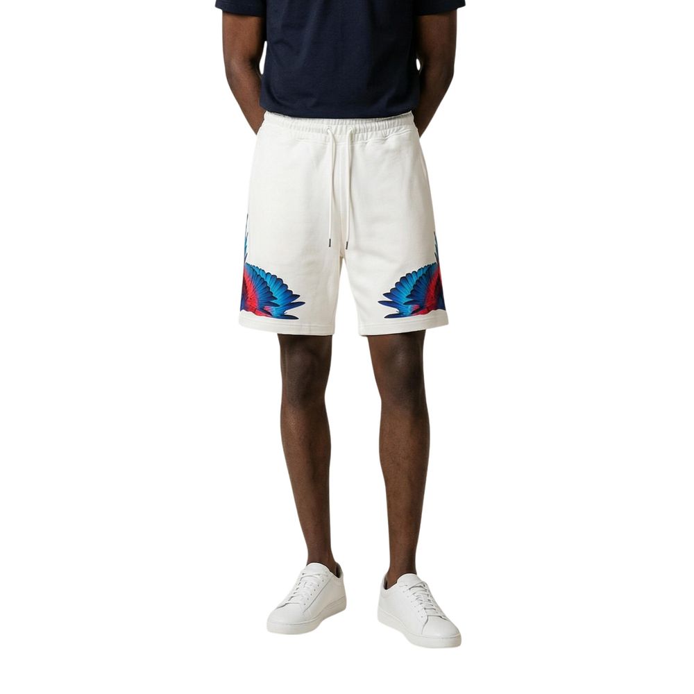 County of Milan Cream Cotton Bermuda Shorts