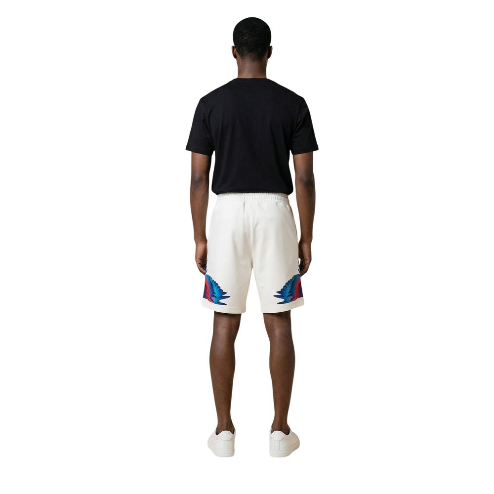 County of Milan Cream Cotton Bermuda Shorts