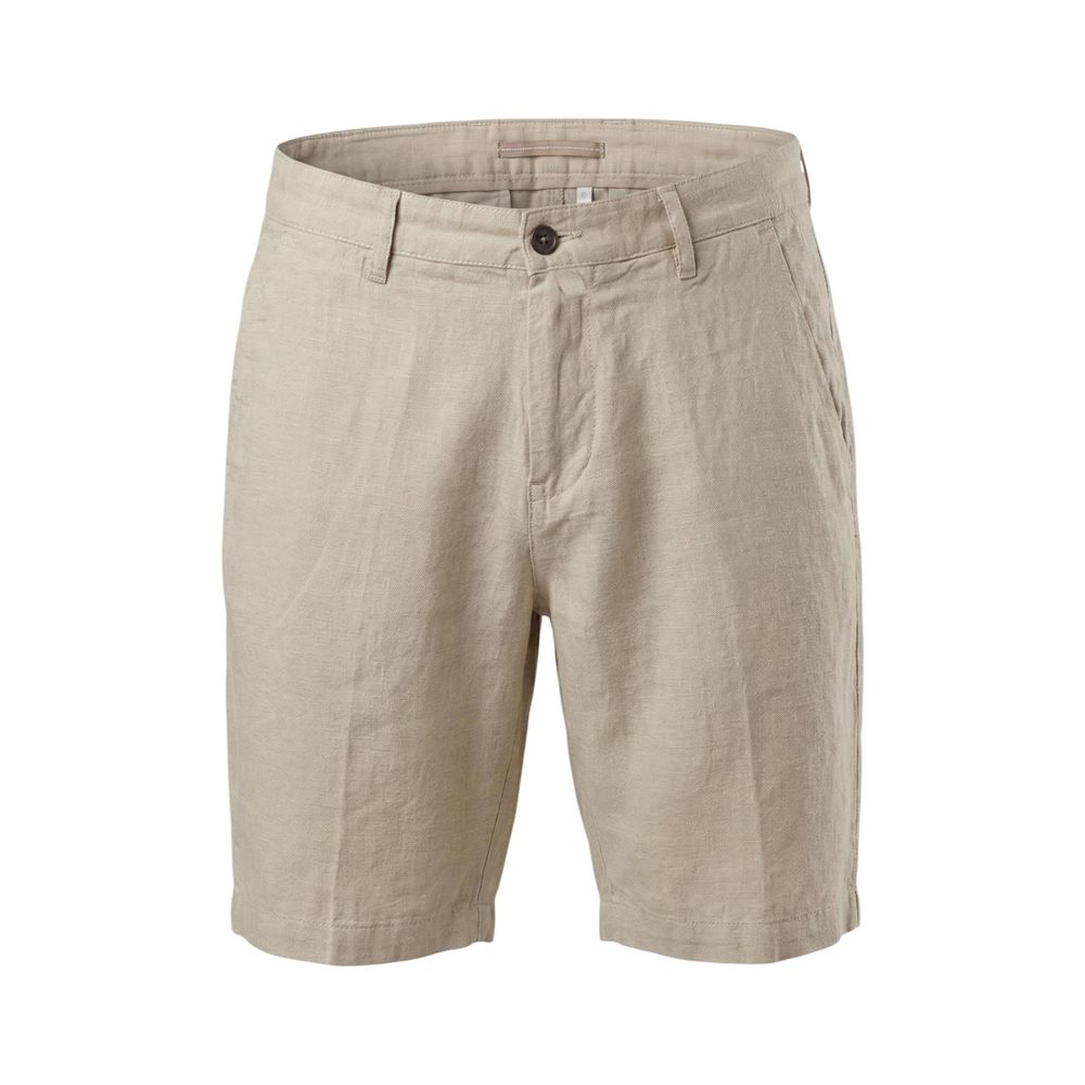 Borghese Beige Linen Bermuda Shorts