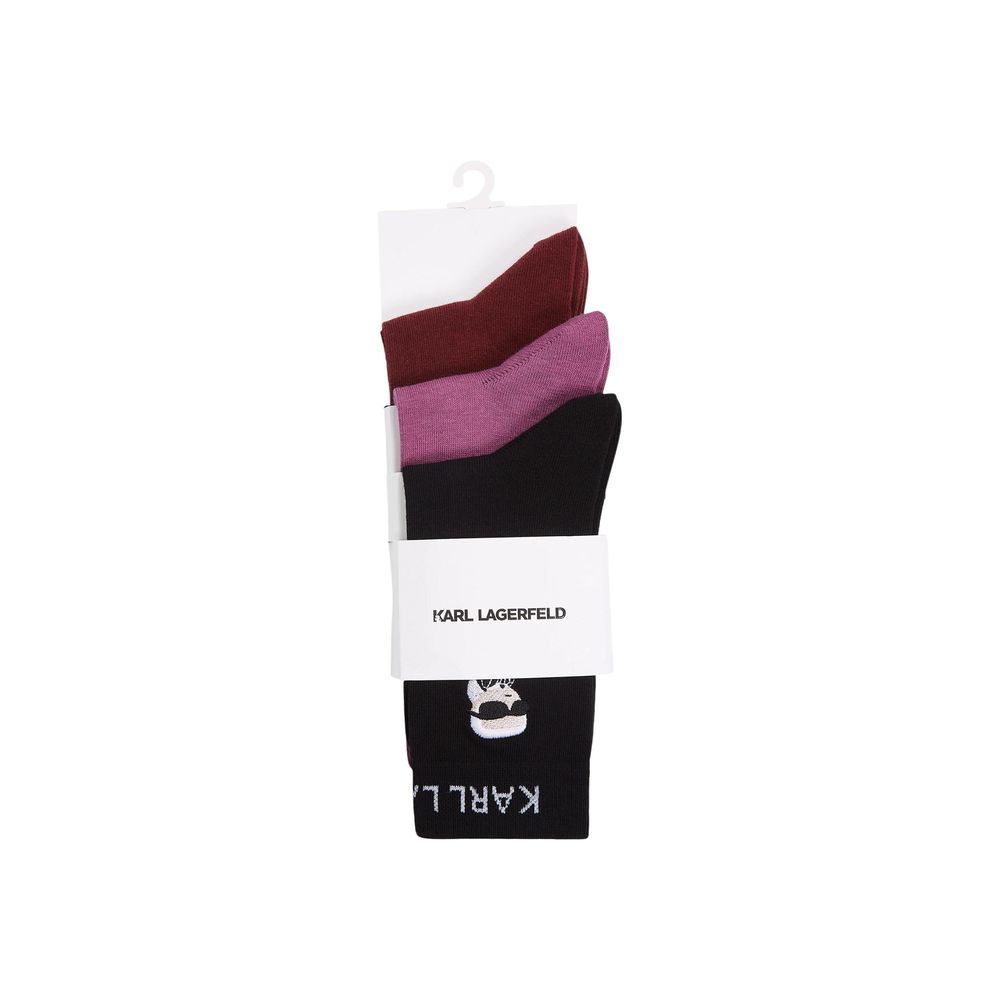 Karl Lagerfeld Pink Cotton Socks