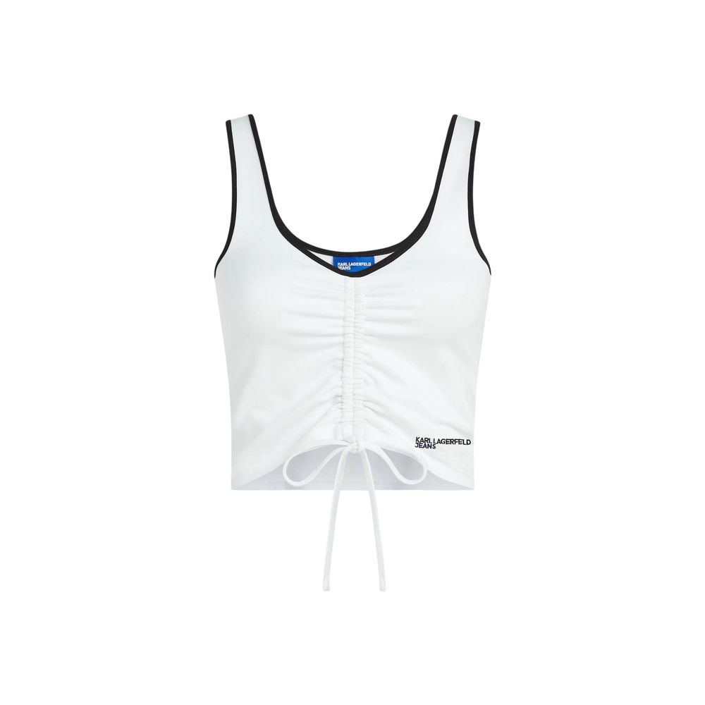 Karl Lagerfeld White Viscose Top