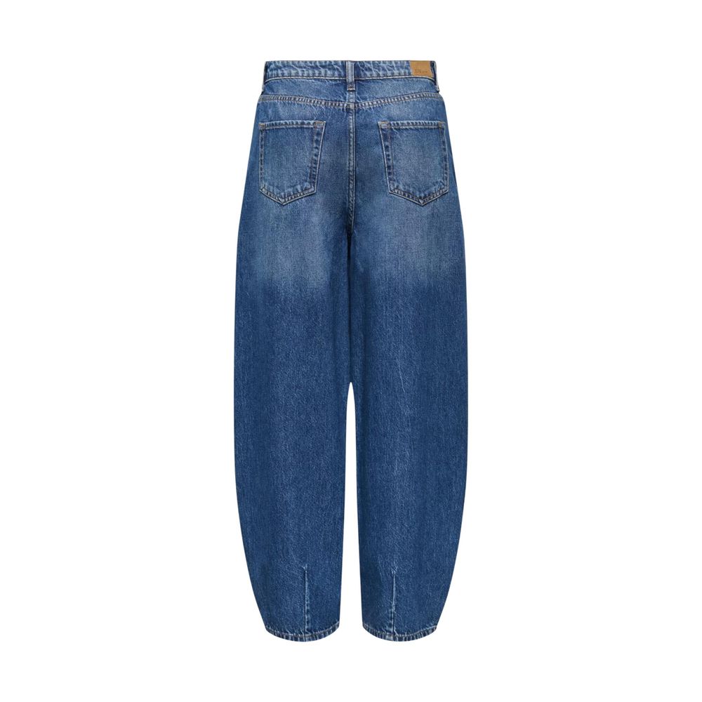 Jacqueline De Yong Blue Cotton Mom Jeans