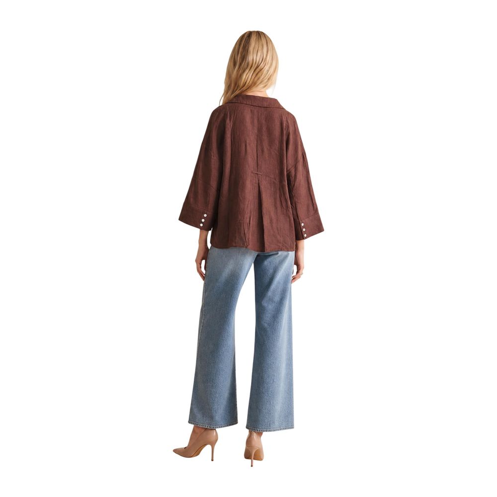 Jacqueline De Yong Brown Viscose Blouse