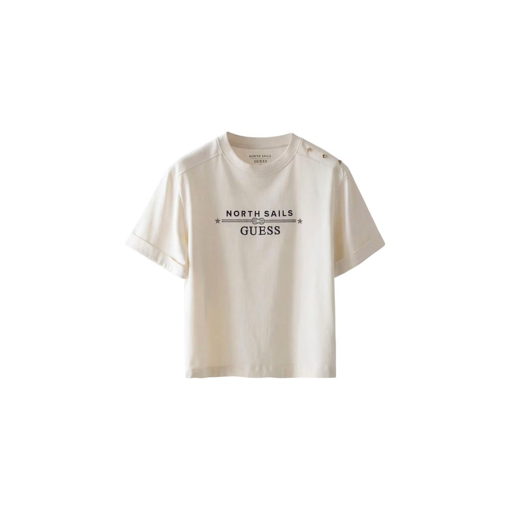 Guess Cream Cotton T-Shirt