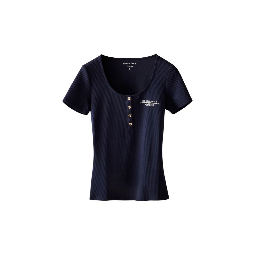 Guess Blue Viscose T-Shirt