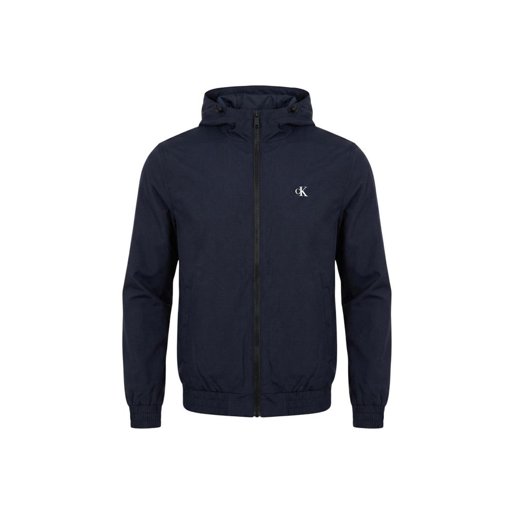 Calvin Klein Jeans Blue Recycled Polyester Full-Length Jacket