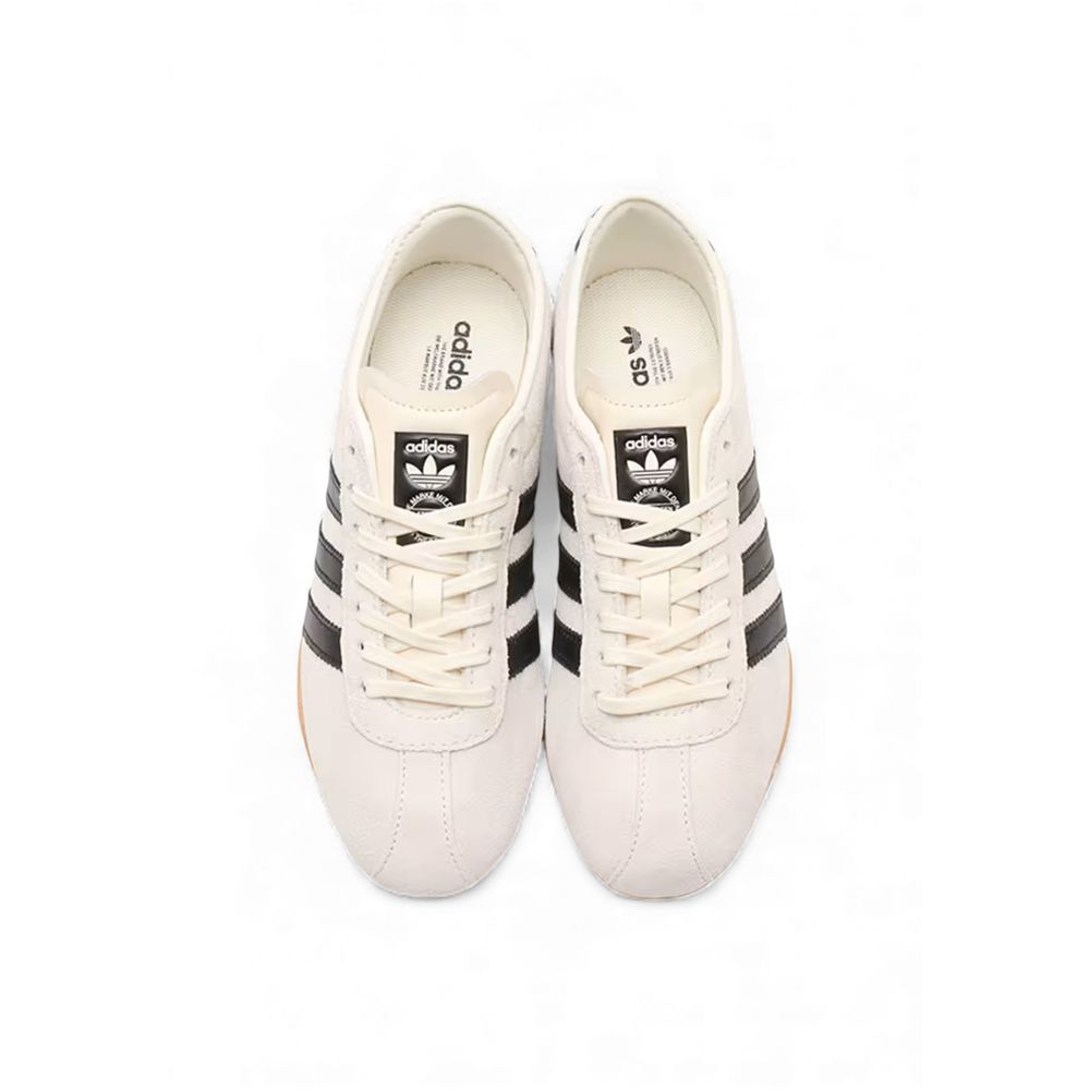 Adidas Originals Black And White Suede Leather Athletic Sneakers