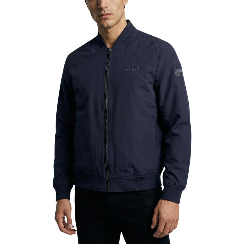 Guess Blue Polyester Bomber