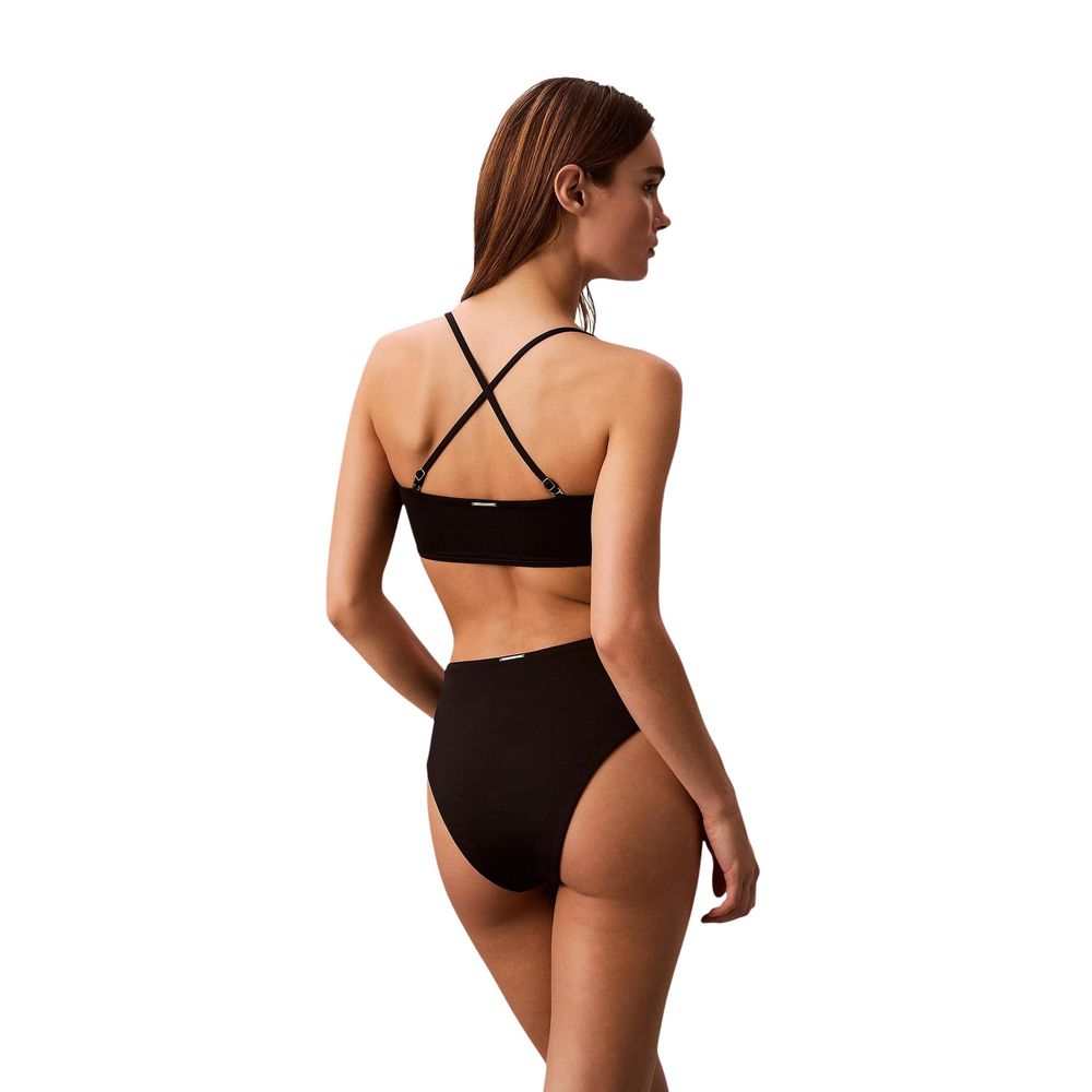 Calvin Klein Jeans Black Elastane Bikini
