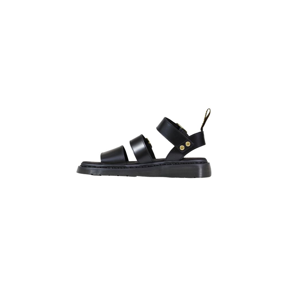 Dr. Martens Black Leather Flat Sandals