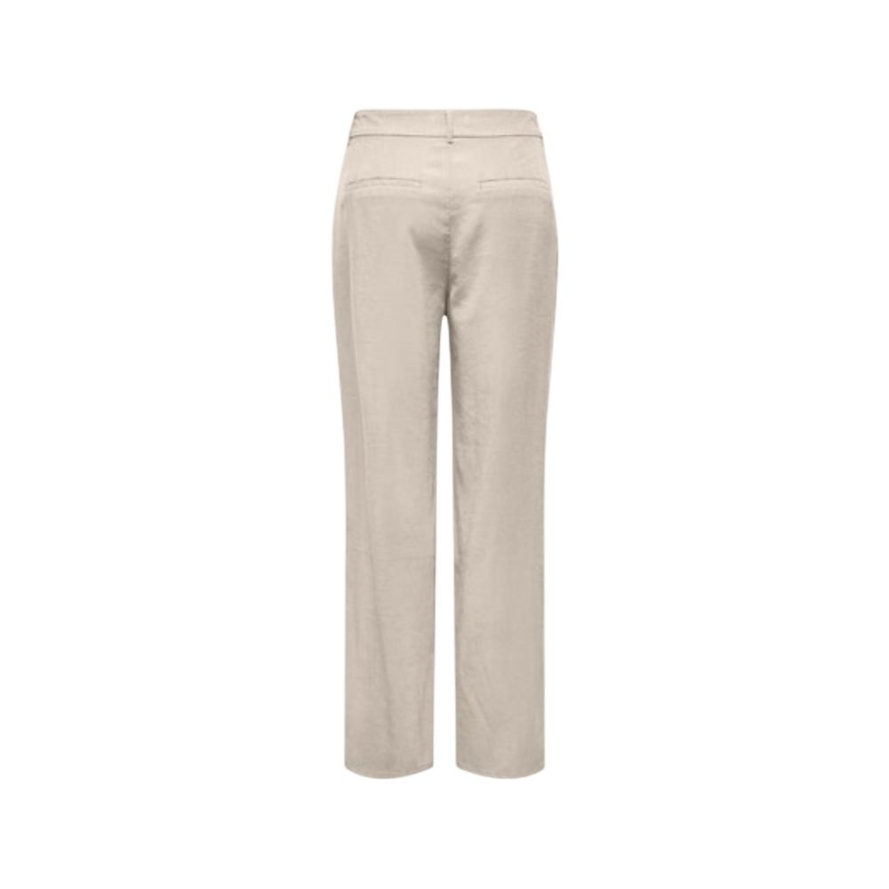 Only Beige Viscose Casual Pants