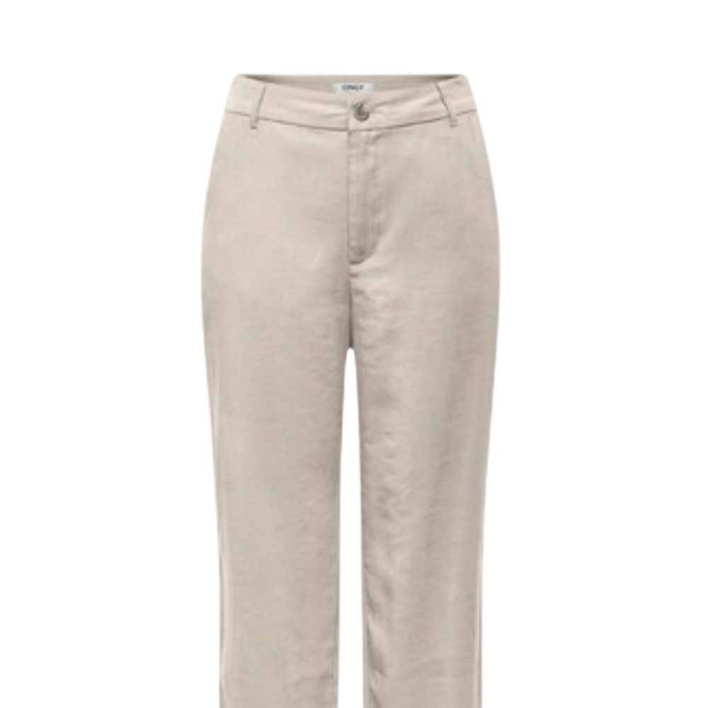 Only Beige Viscose Casual Pants