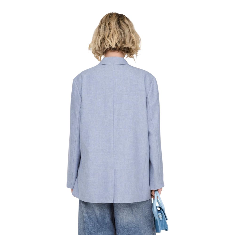 Only Blue Polyester Blazer