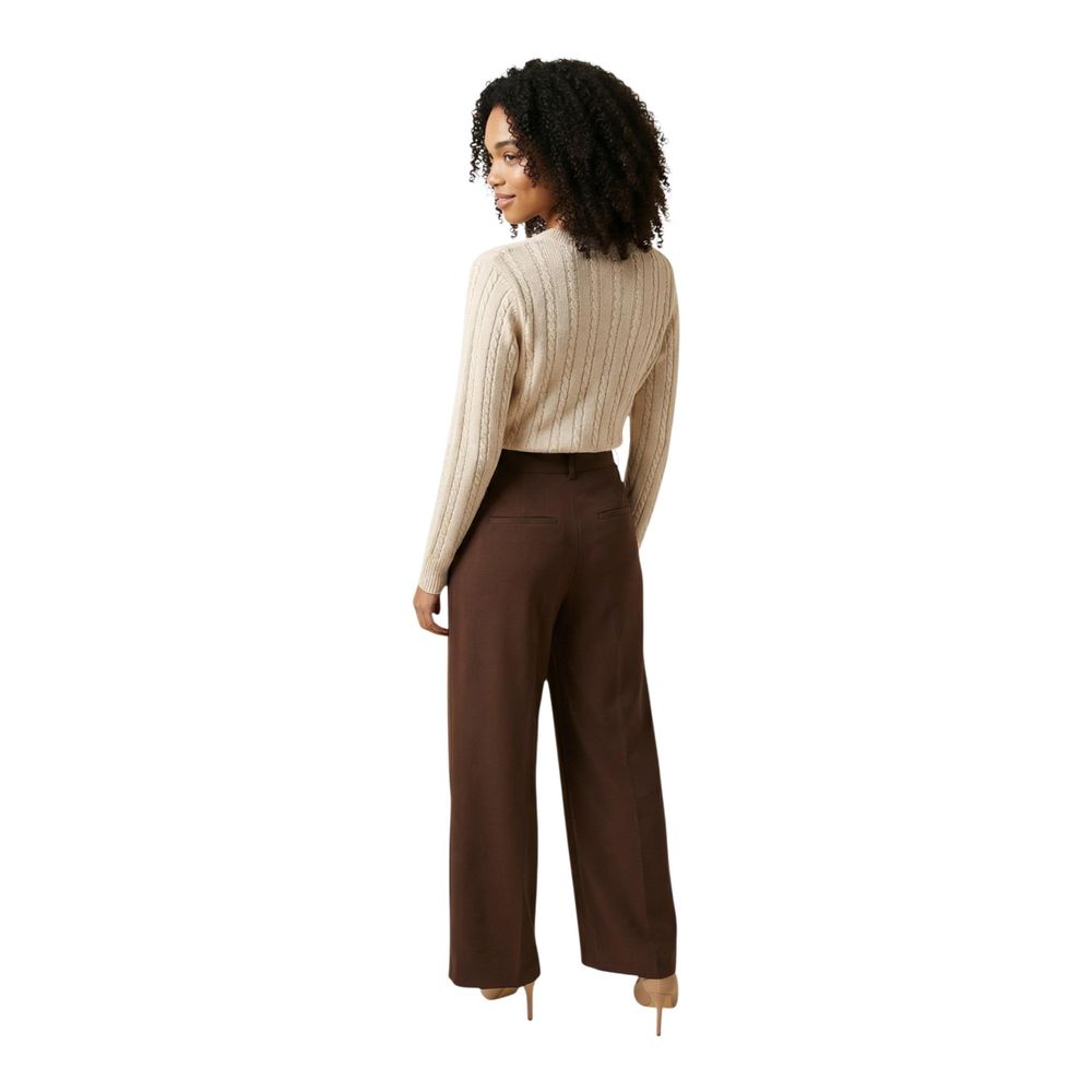 Only Brown Recycled Polyester Casual Pants