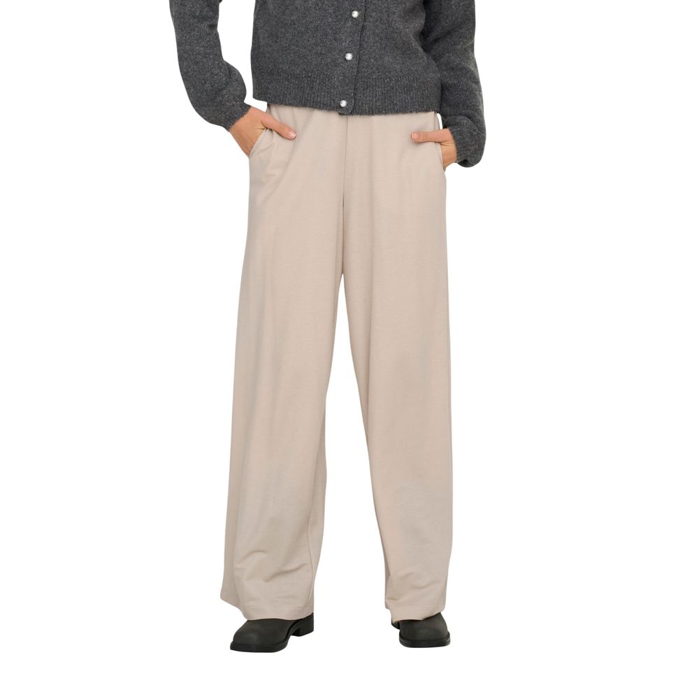 Only Beige Viscose Casual Pants