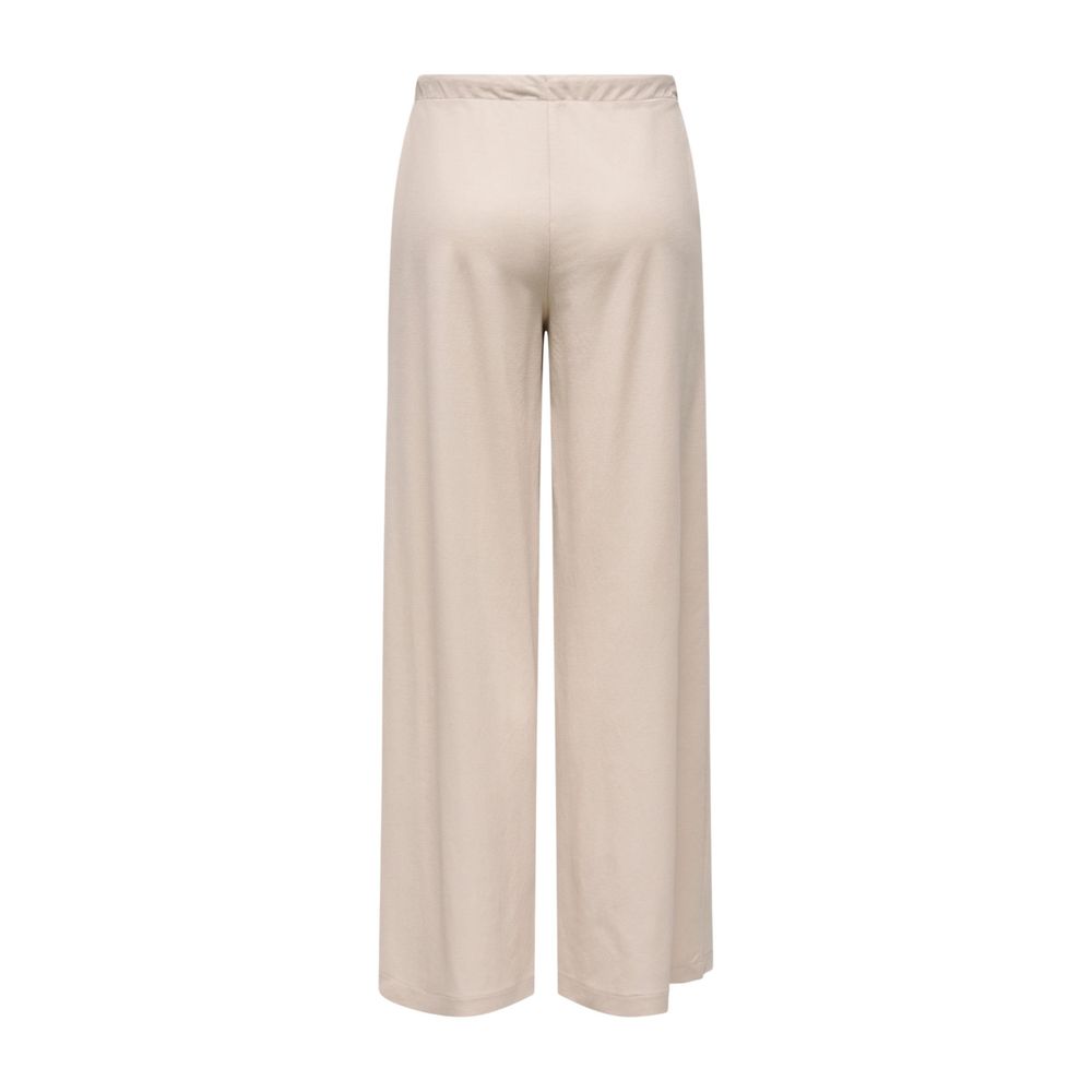Only Beige Viscose Casual Pants