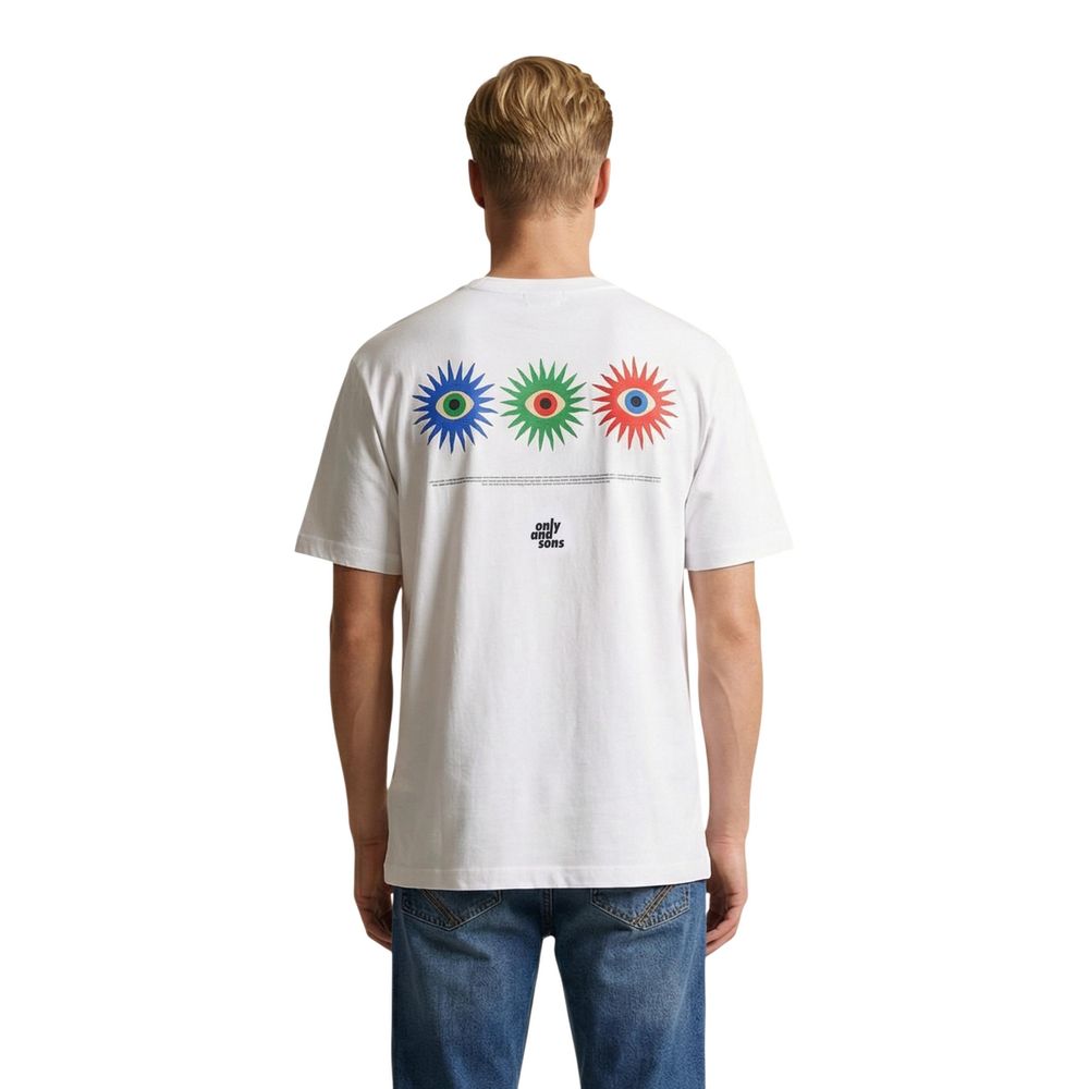Only & Sons White Organic Cotton T-Shirt