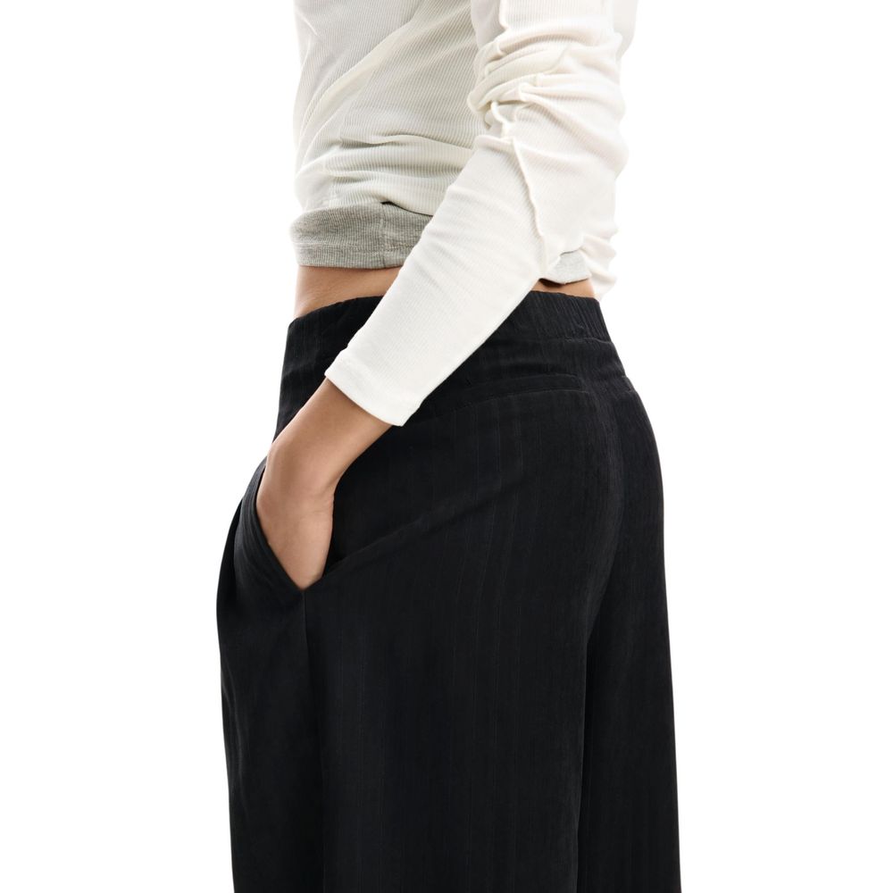 Desigual Black Polyester Casual Pants