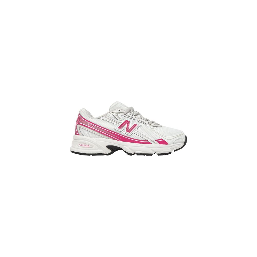 New Balance White Synthetic Athletic Sneakers