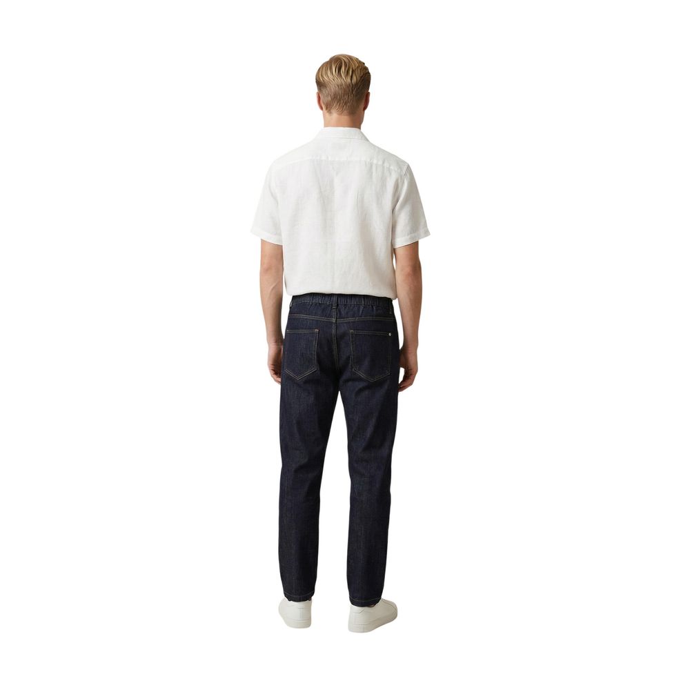 Gianni Lupo Blue Cotton Casual Pants