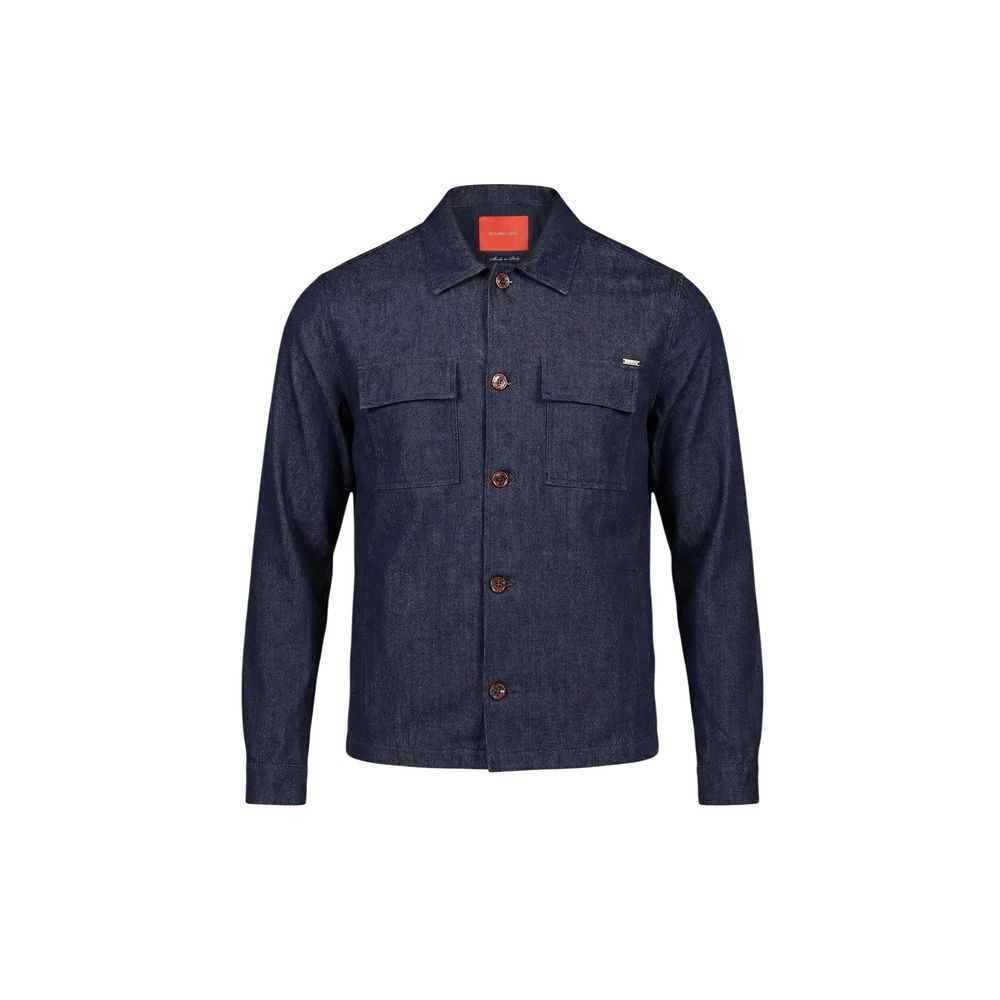 Gianni Lupo Blue Lyocell Jacket
