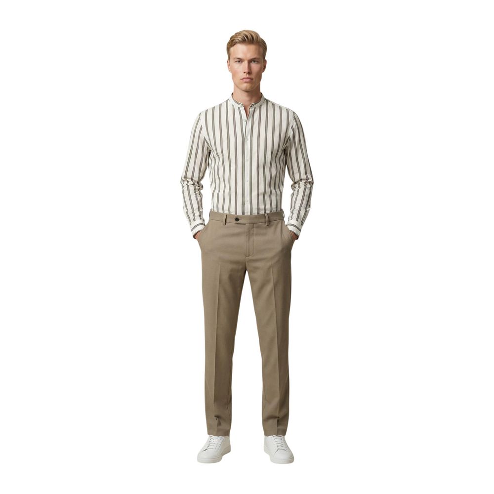 Gianni Lupo White Cotton Pattern Shirt
