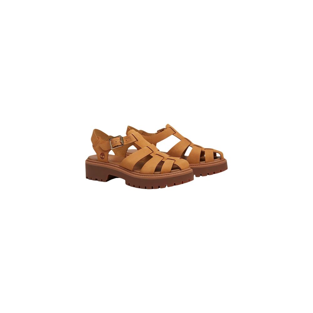 Timberland Brown Leather Flat Sandals