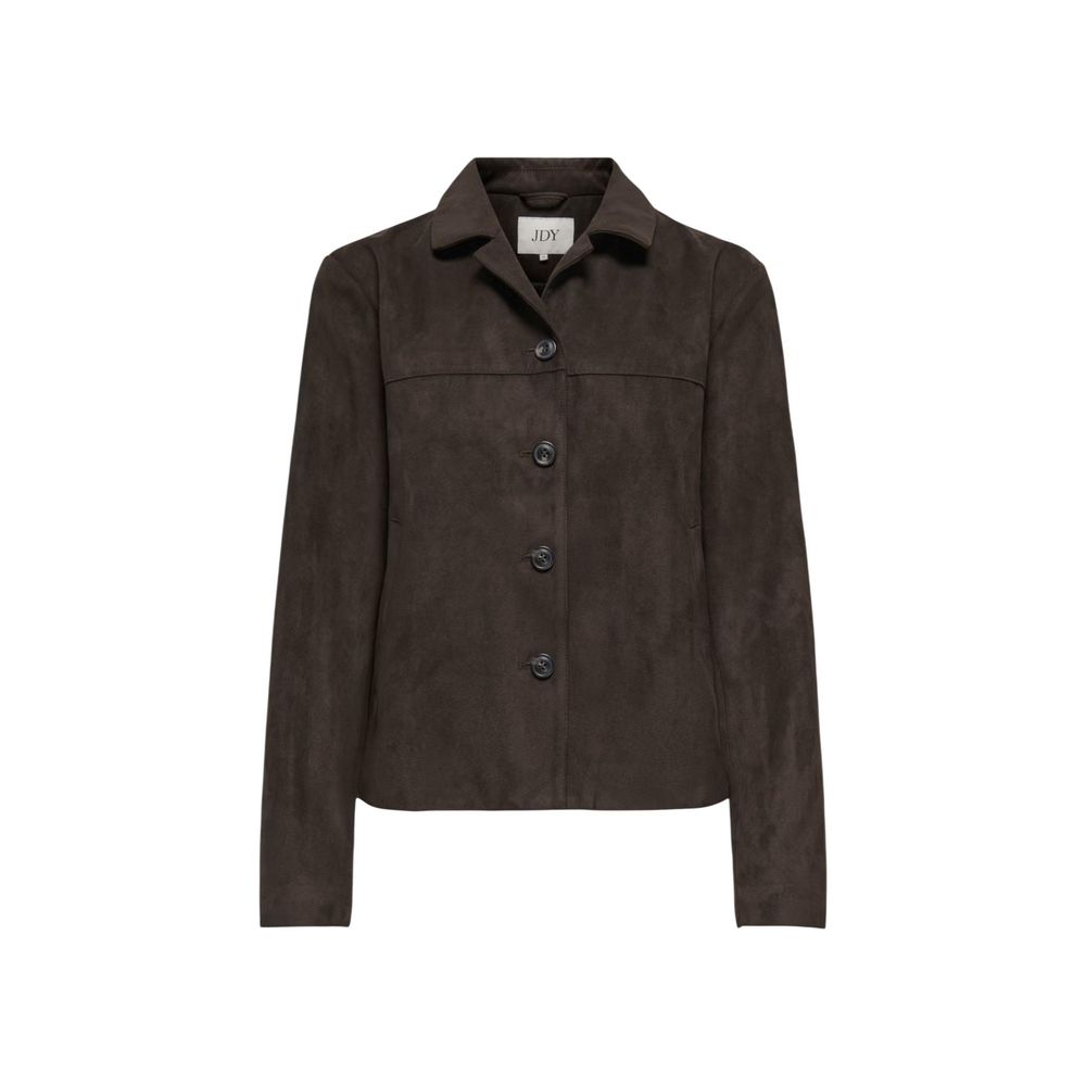 Jacqueline De Yong Brown Polyester Full-Length Jacket