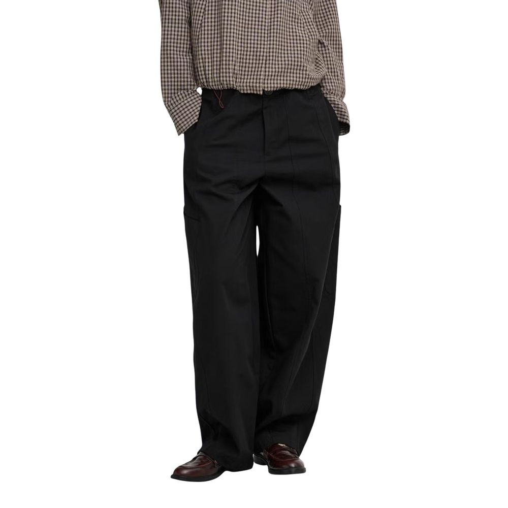 Jacqueline De Yong Black Cotton Cargo Pants