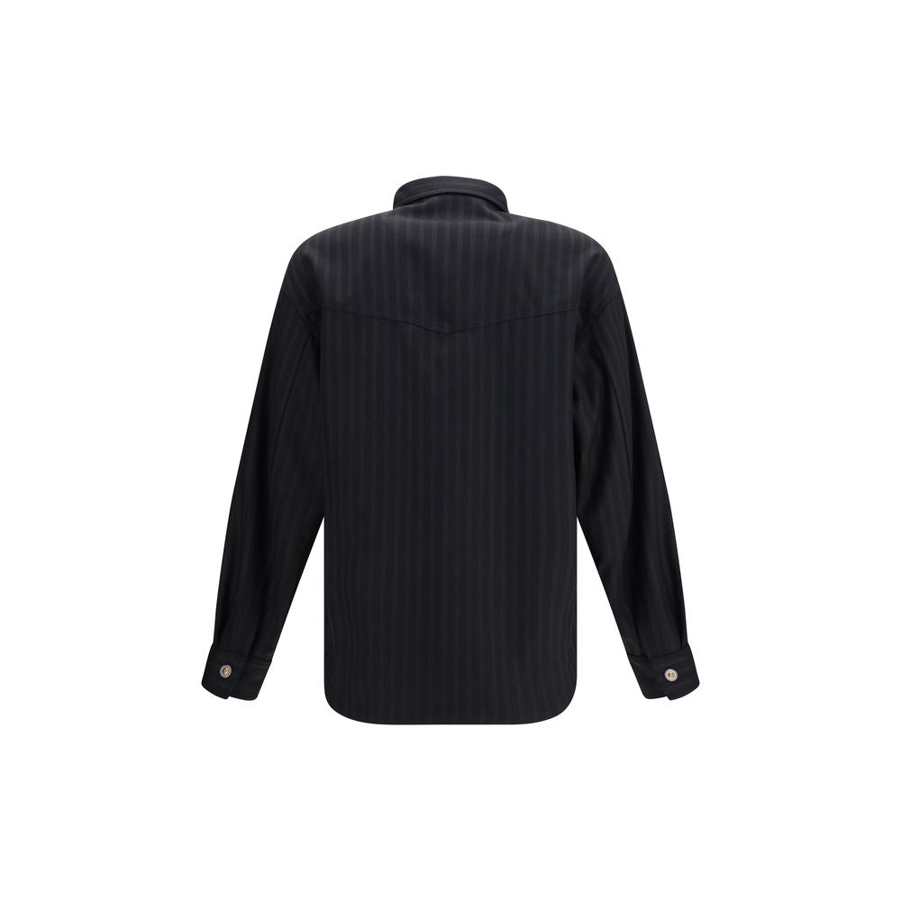 Versace Black Wool Oves Aries Shirt
