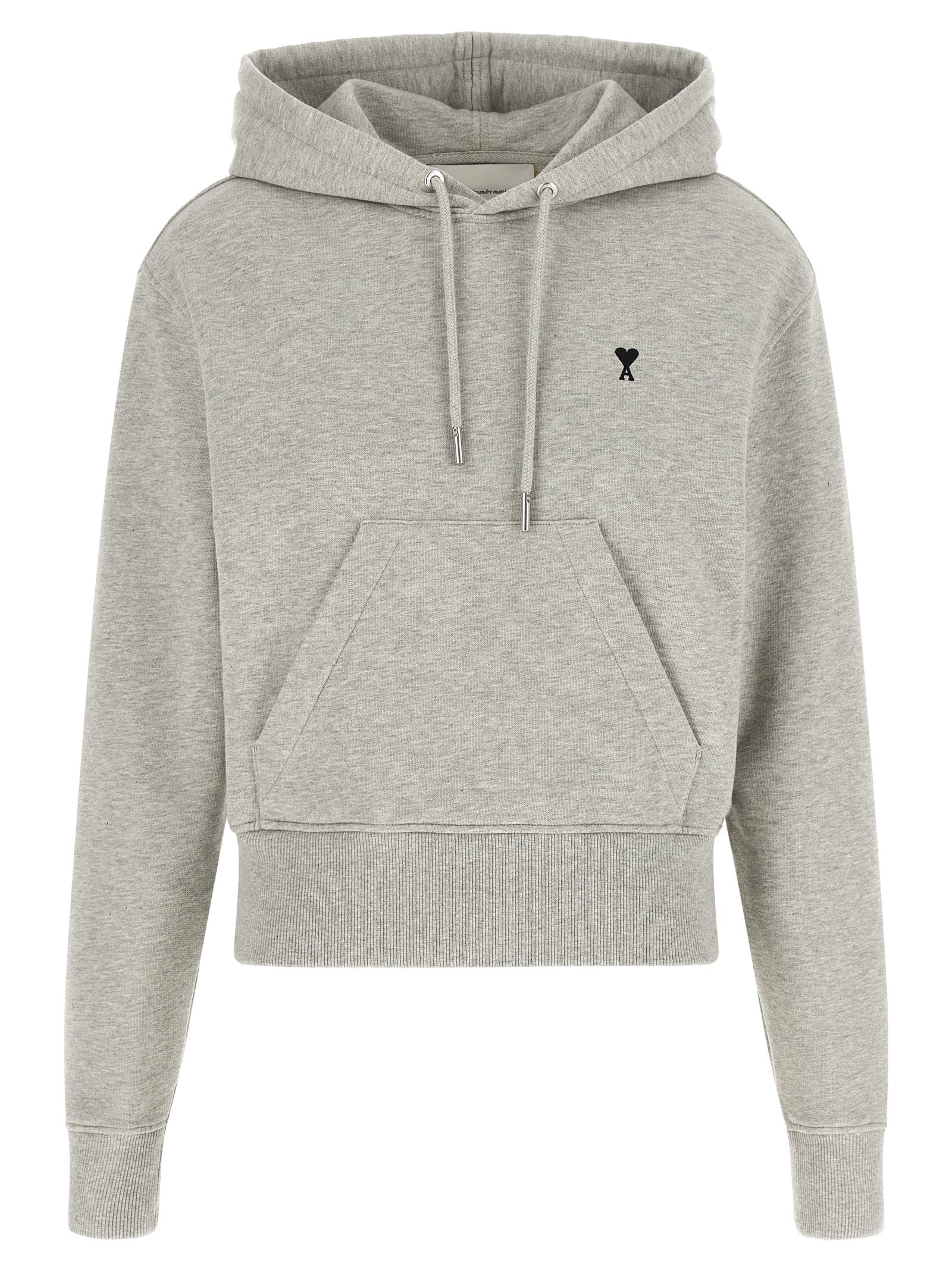 Ami Paris Gray Cotton Sweatshirt