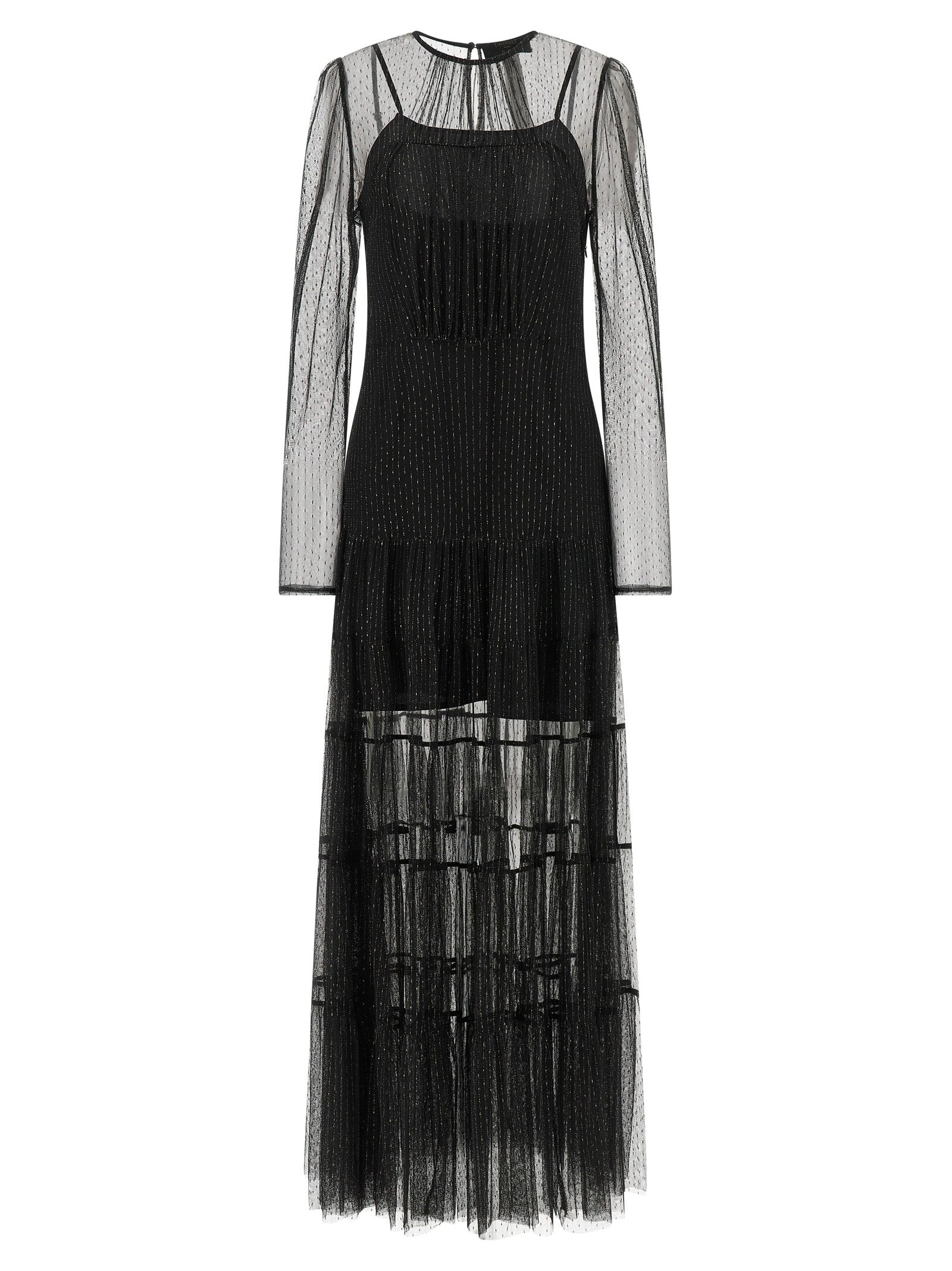 Twinset Black Polyamide Long Dress