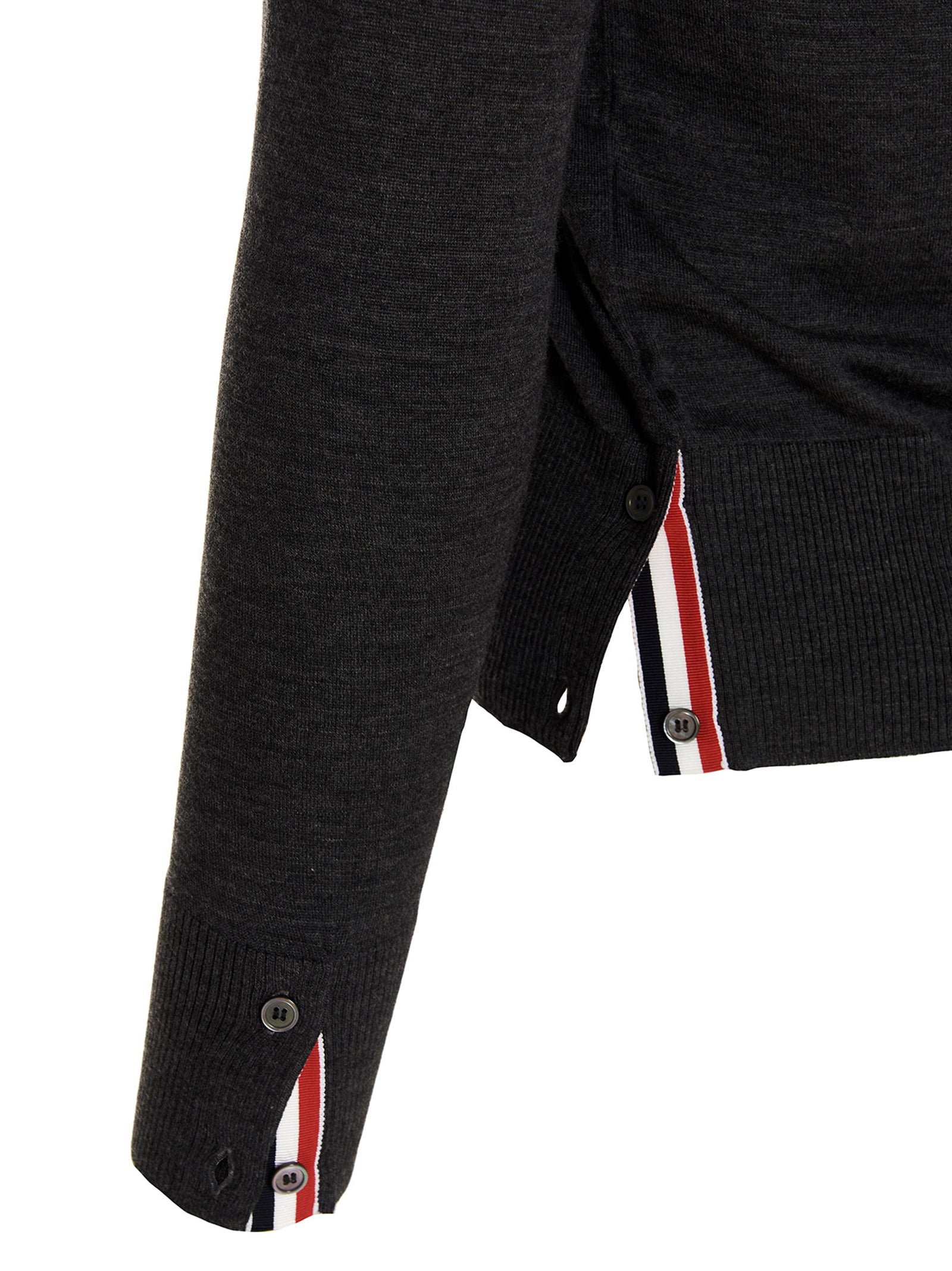 Thom Browne Gray Merino Wool Cardigan