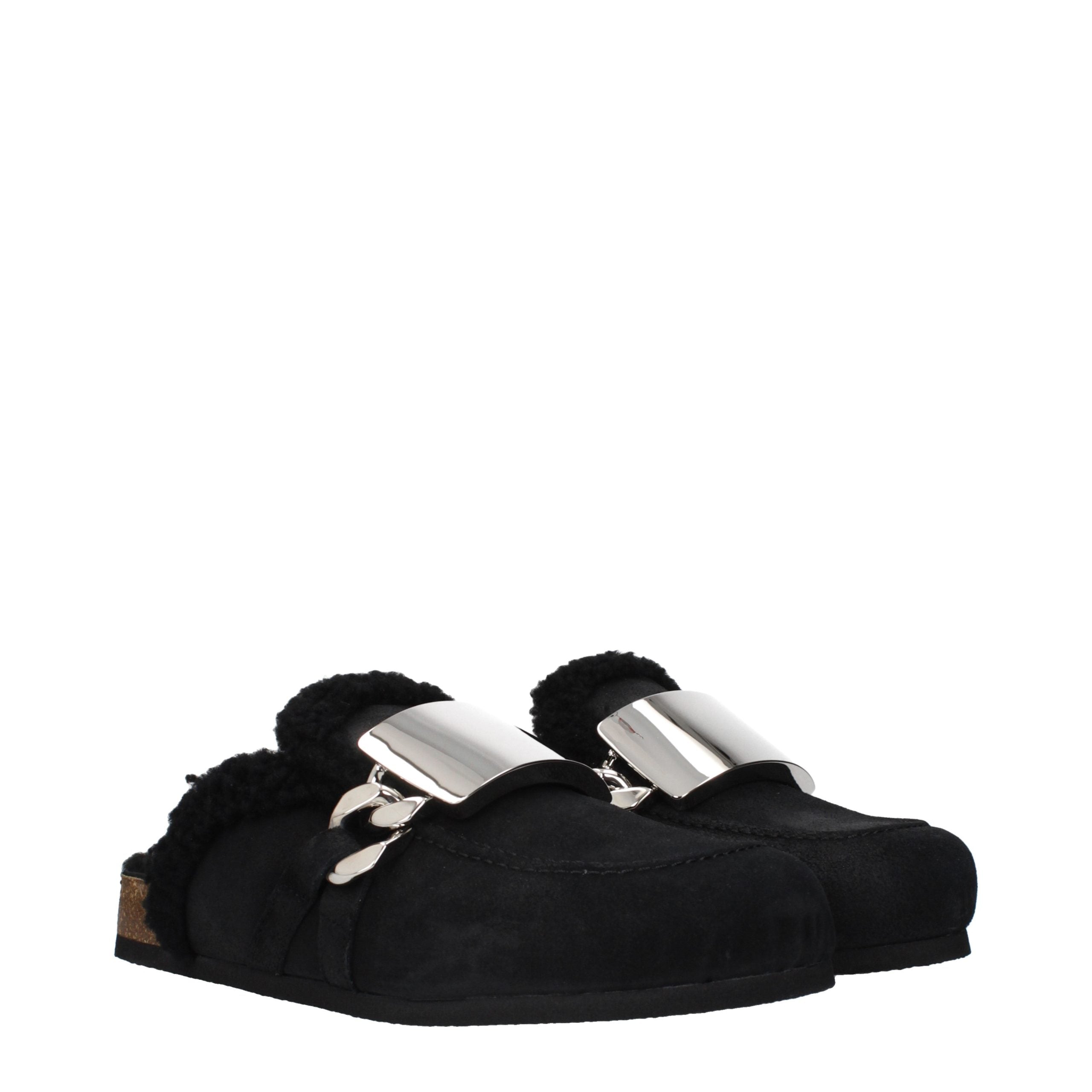 J.W.Anderson Black Leather Slippers