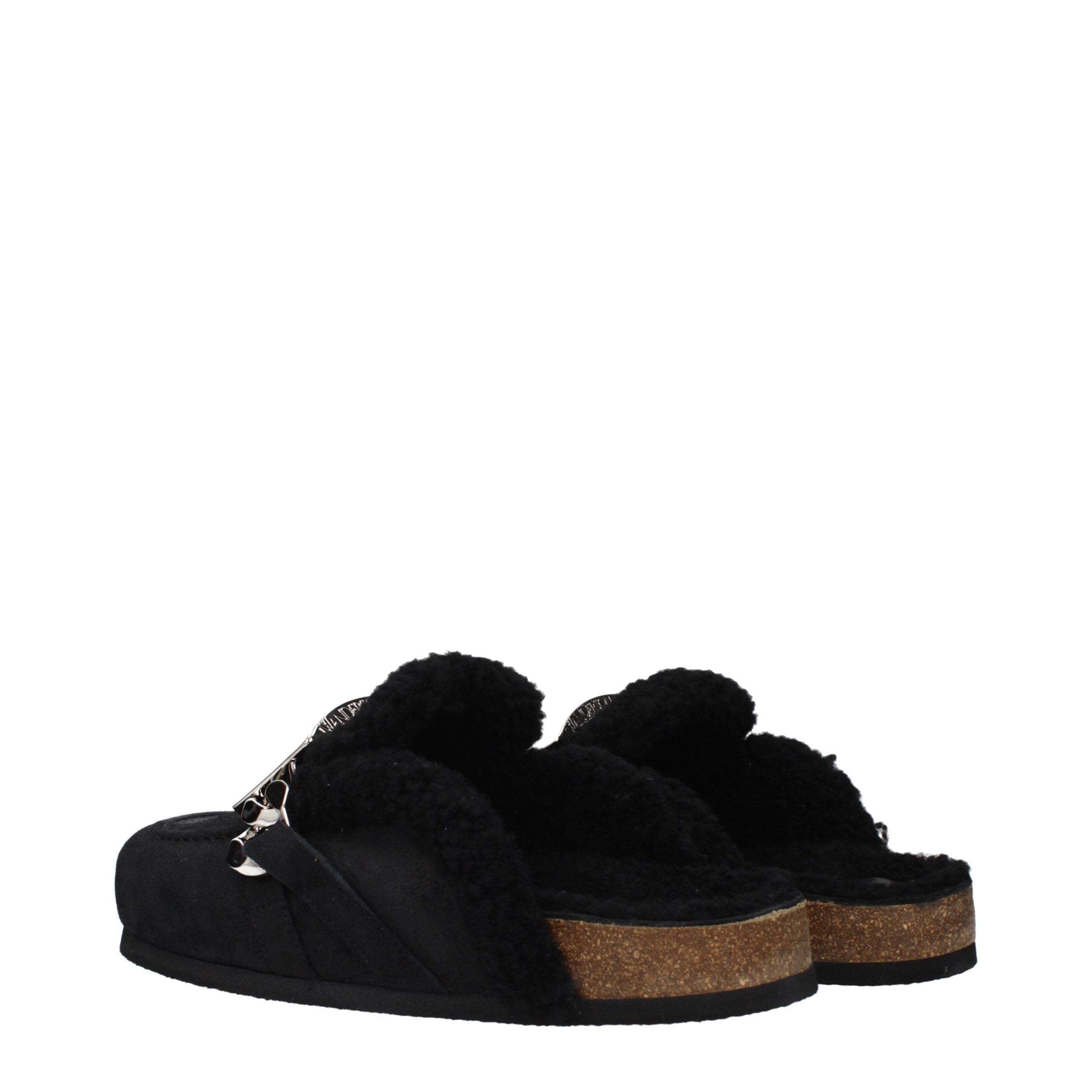 J.W.Anderson Black Leather Slippers