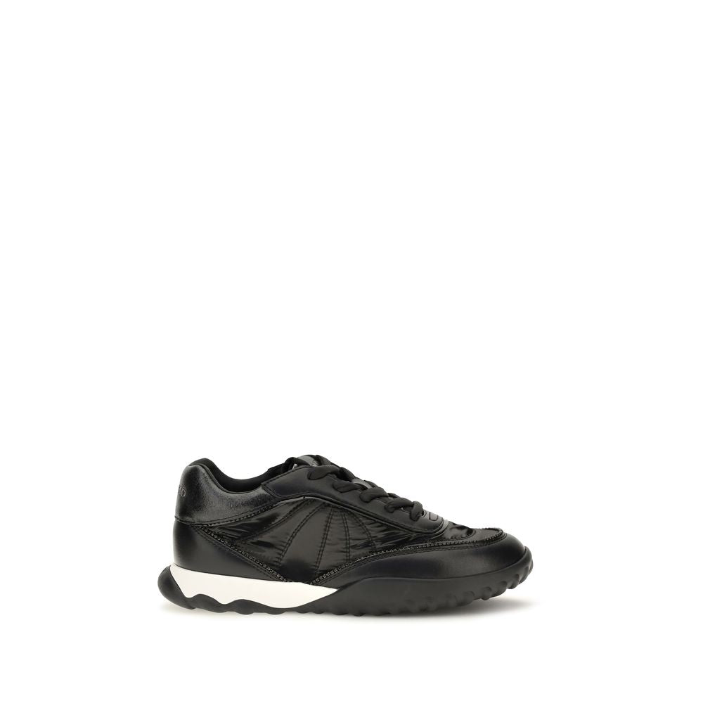 PINKO Black Fabric Low Top Sneakers