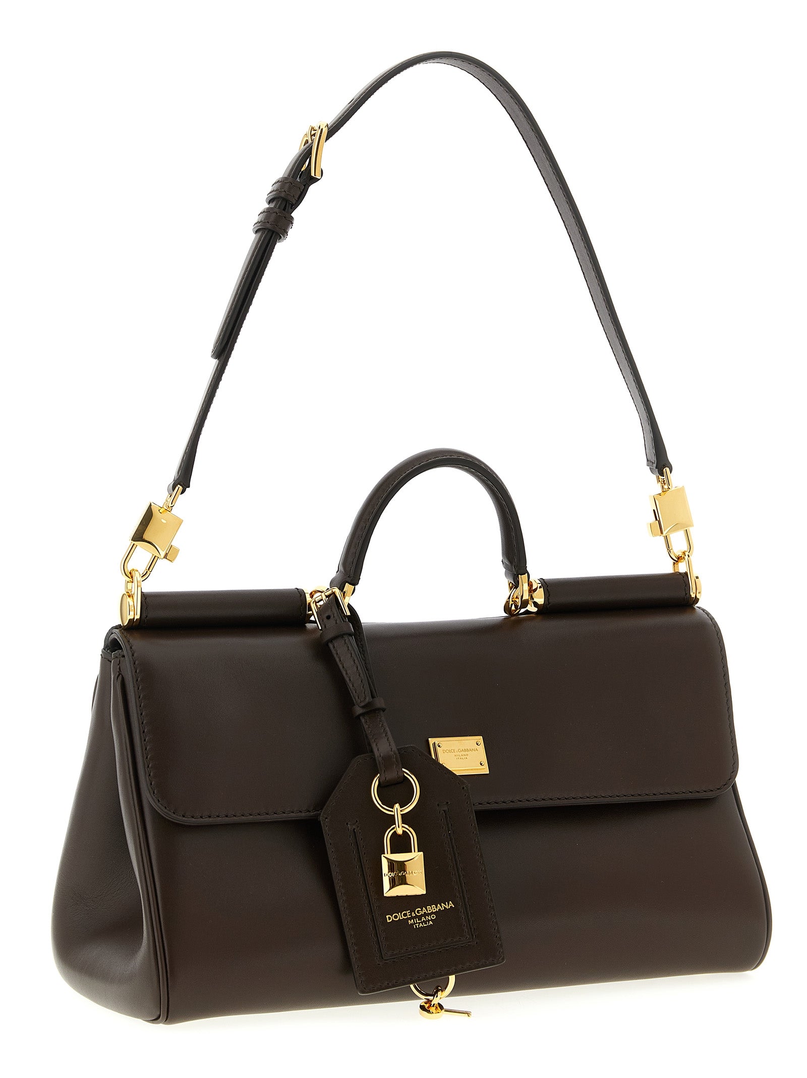 Dolce & Gabbana Brown Calfskin Crossbody Bag