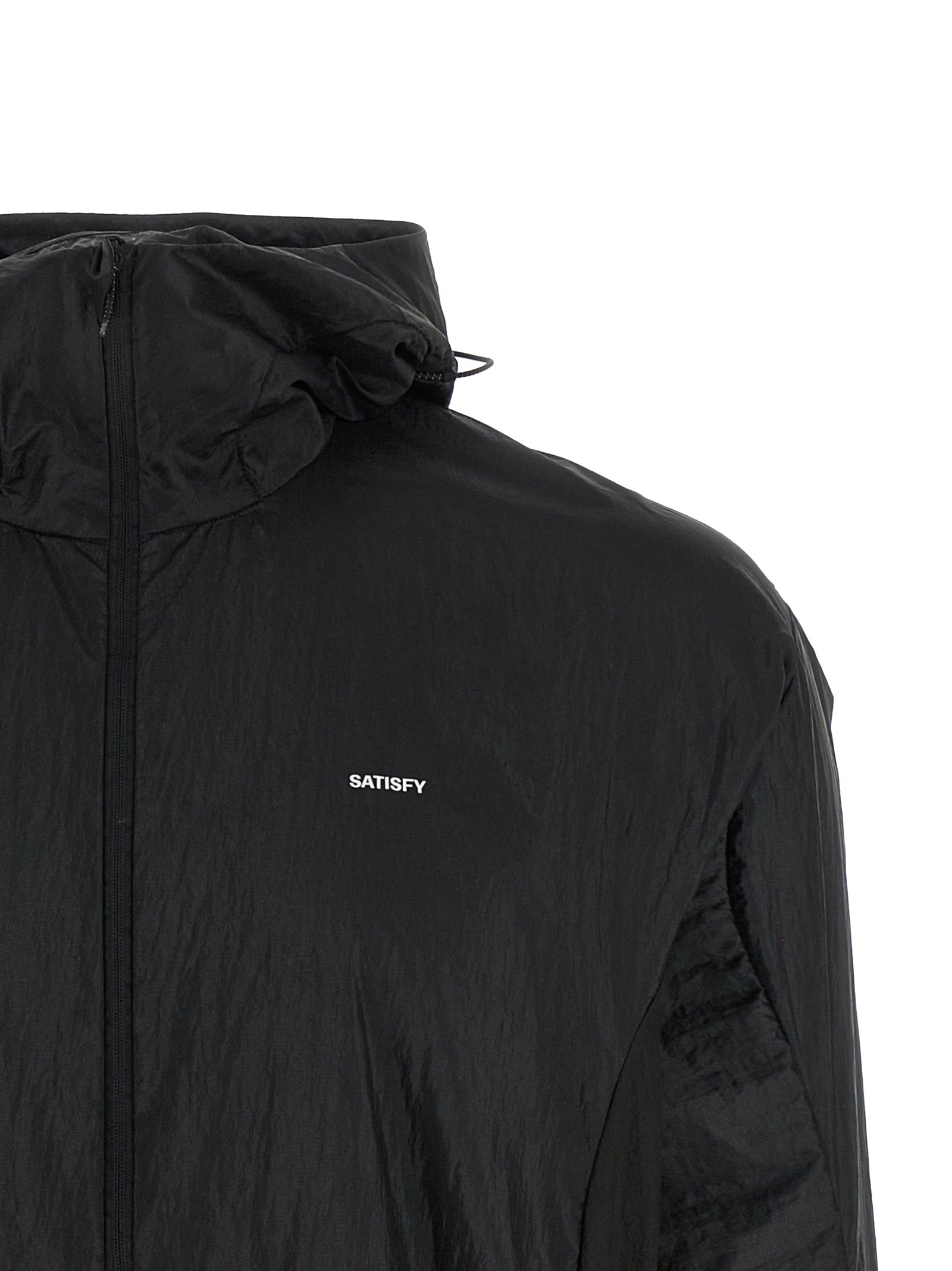 SATISFY Black Polyamide Shell Jacket