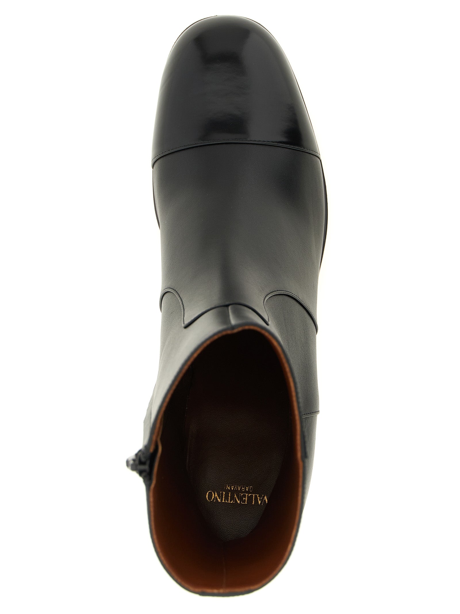 Valentino Garavani Black Calfskin Ankle Boots