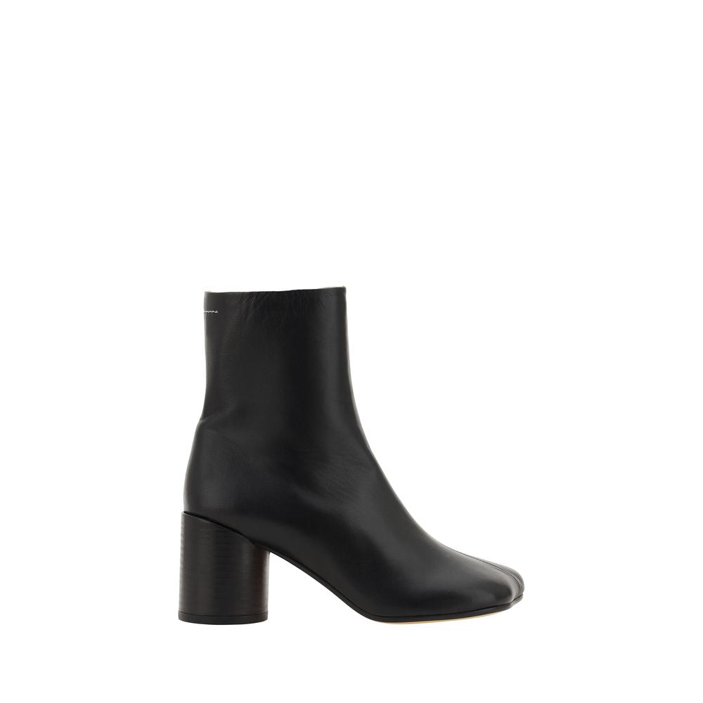 MM6 Black Lamb Ovis Aries Ankle Boots