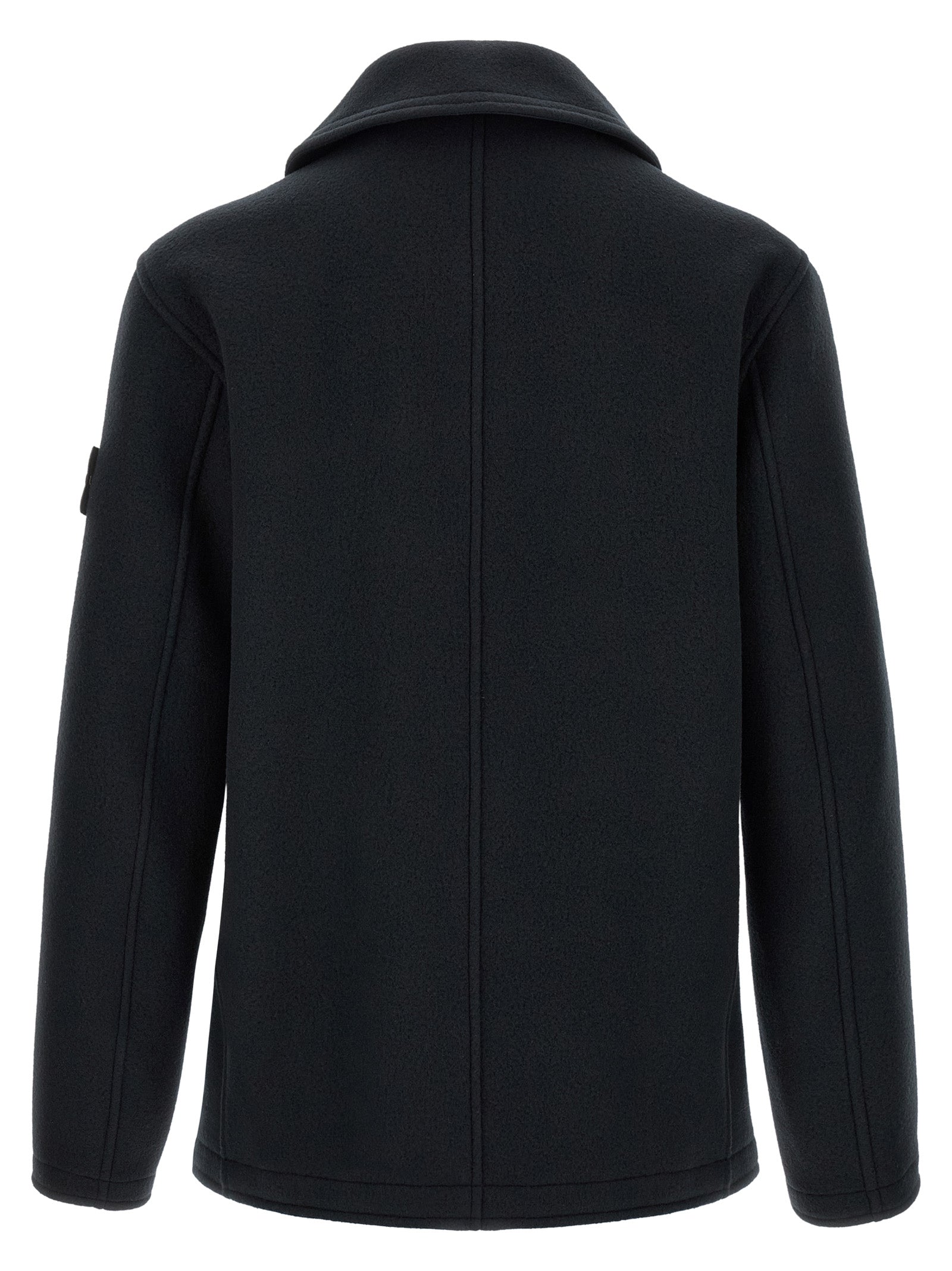 Stone Island Blue Cotton Coat