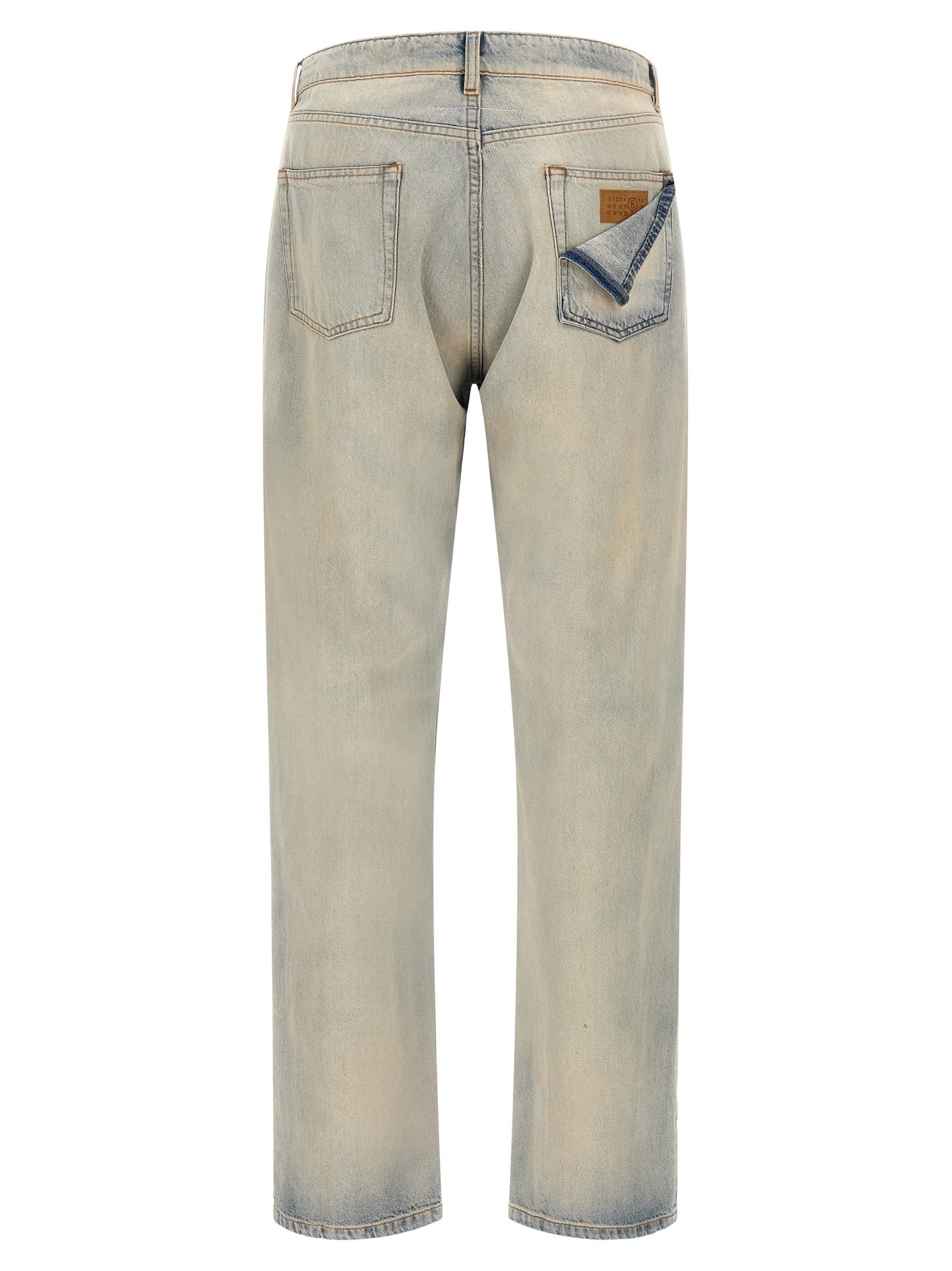 MM6 Maison Margiela Blue Cotton Relaxed Fit Jeans