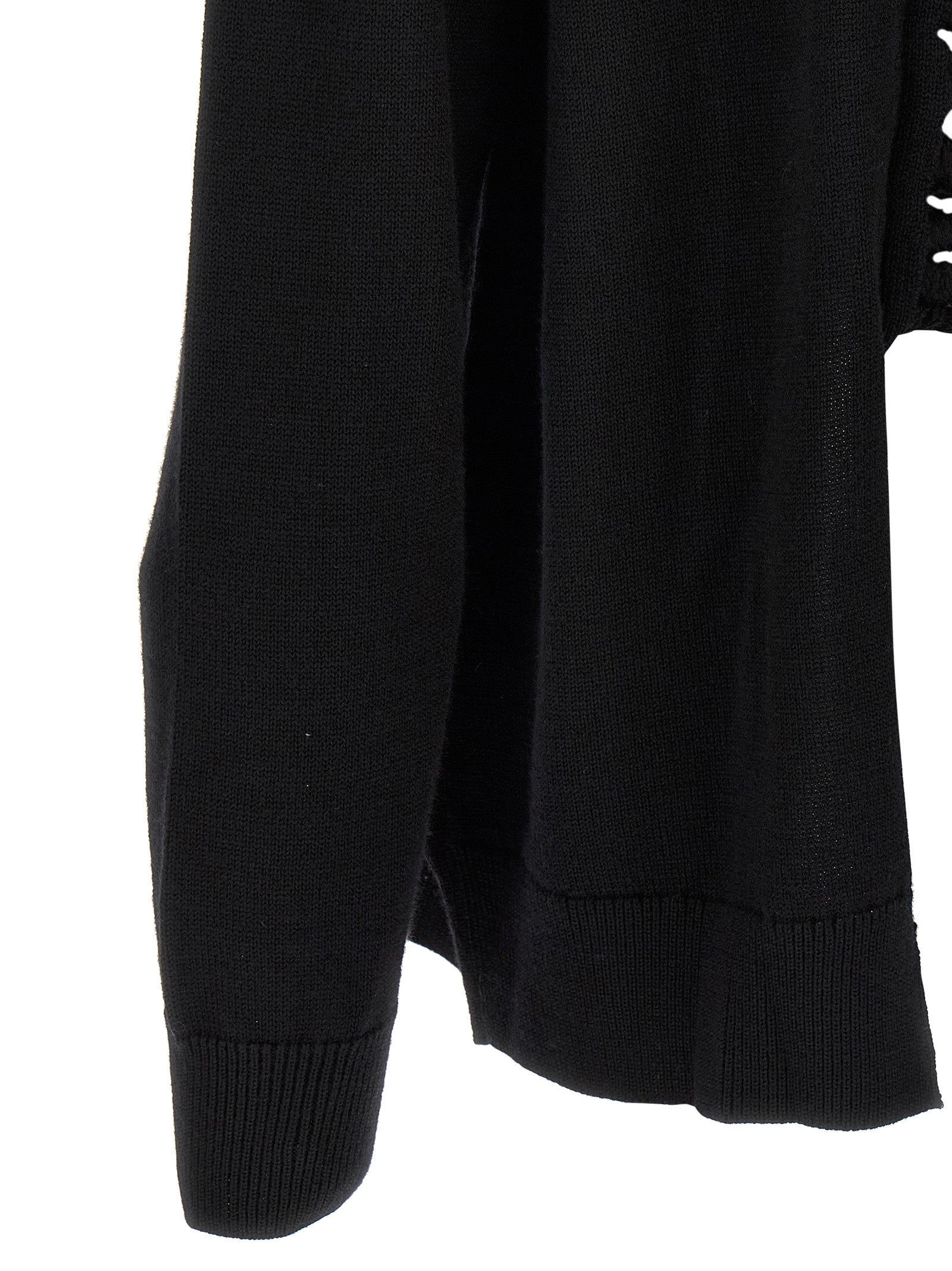 Comme Des Garçons Black Wool Cardigan