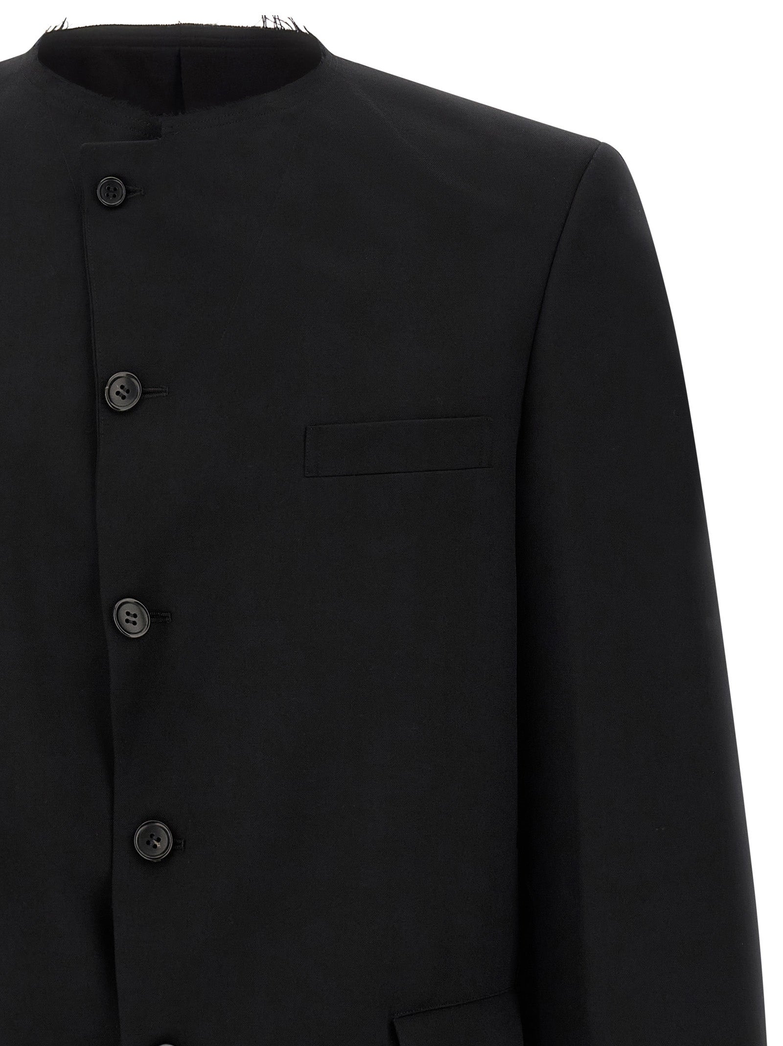Comme Des Garçons Black Wool Blazer