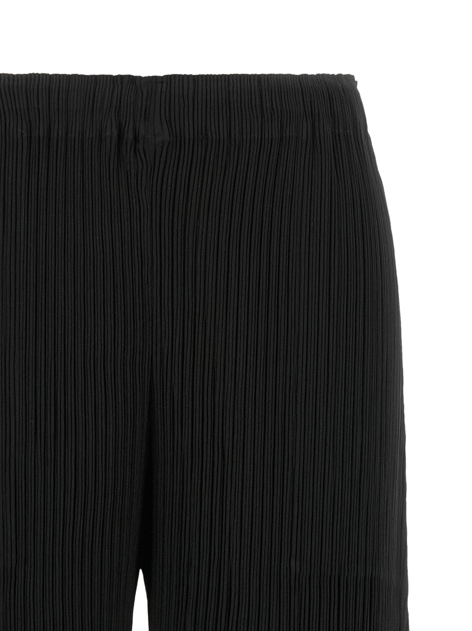 Issey Miyake Black Polyester Casual Pants